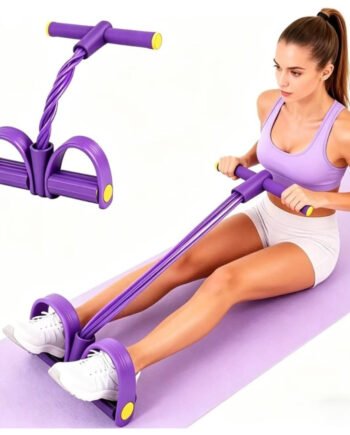 Multifunction Yoga Pedal Puller Resistance Band – Full Body Stretching & Slimming Trainer (Purple)