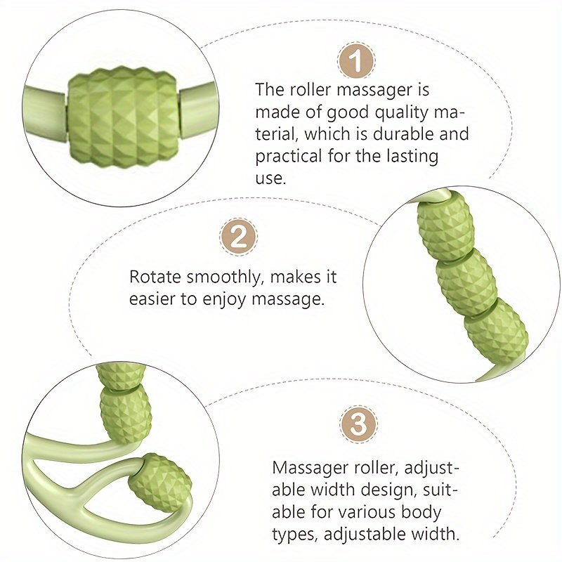 12-Wheel Leg Massage Roller – Calf & Thigh Muscle Relaxation and Stretching Tool