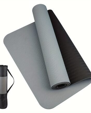 TPE Yoga & Pilates Mat – Portable Non-Slip Fitness Training Mat (Grey)
