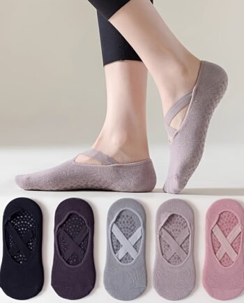 Professional Anti-Slip Yoga Socks – Women's Pilates & Fitness Grip Socks (1 Pair)