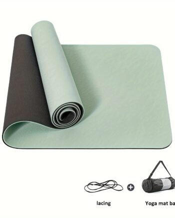 TPE Non-Slip Yoga Mat – Lightweight Fitness & Exercise Mat (Light Green)