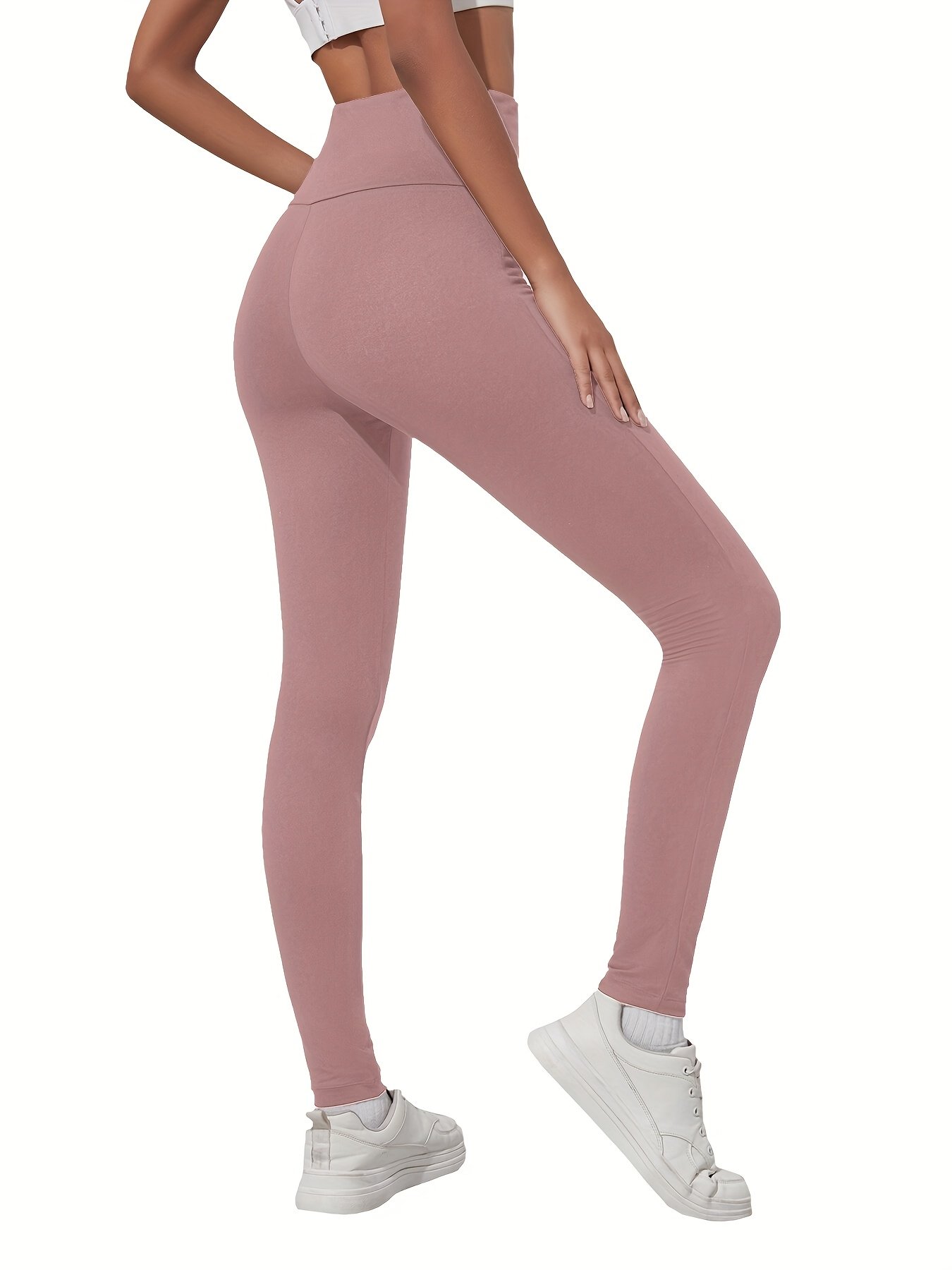 Women's Super Soft High-Waisted Leggings with Pockets – Tummy Control Yoga & Running Pants