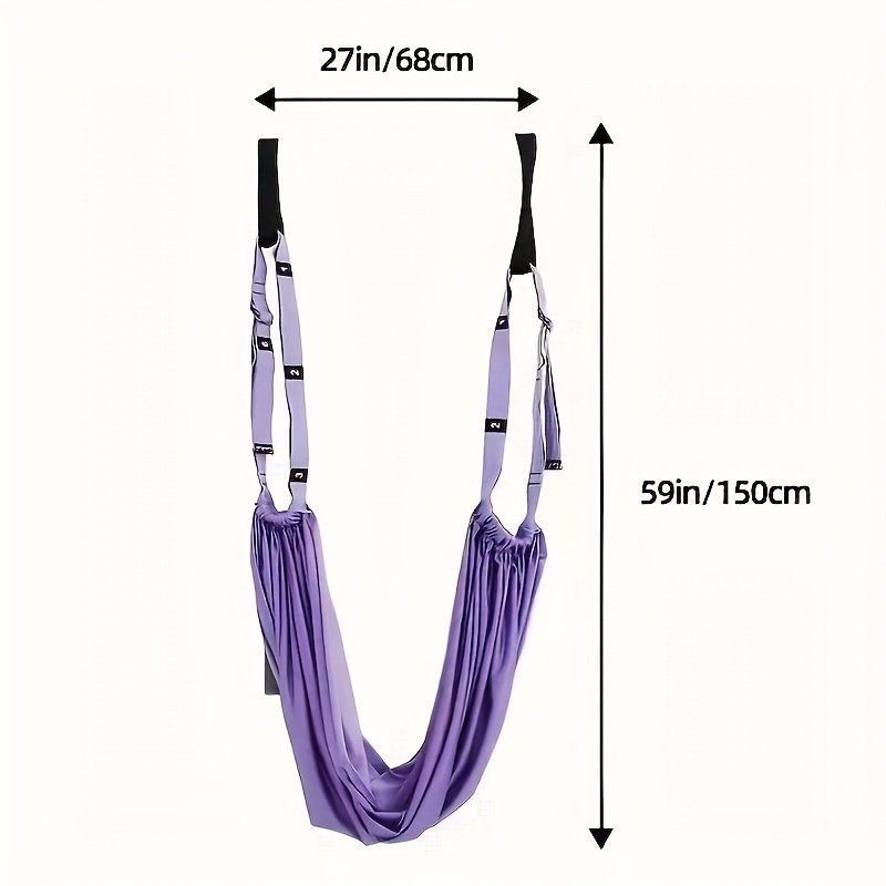 Yoga Stretch Strap for Back, Waist & Leg Flexibility Training – Anti-Gravity Inversion & Split Training Band (Pink)